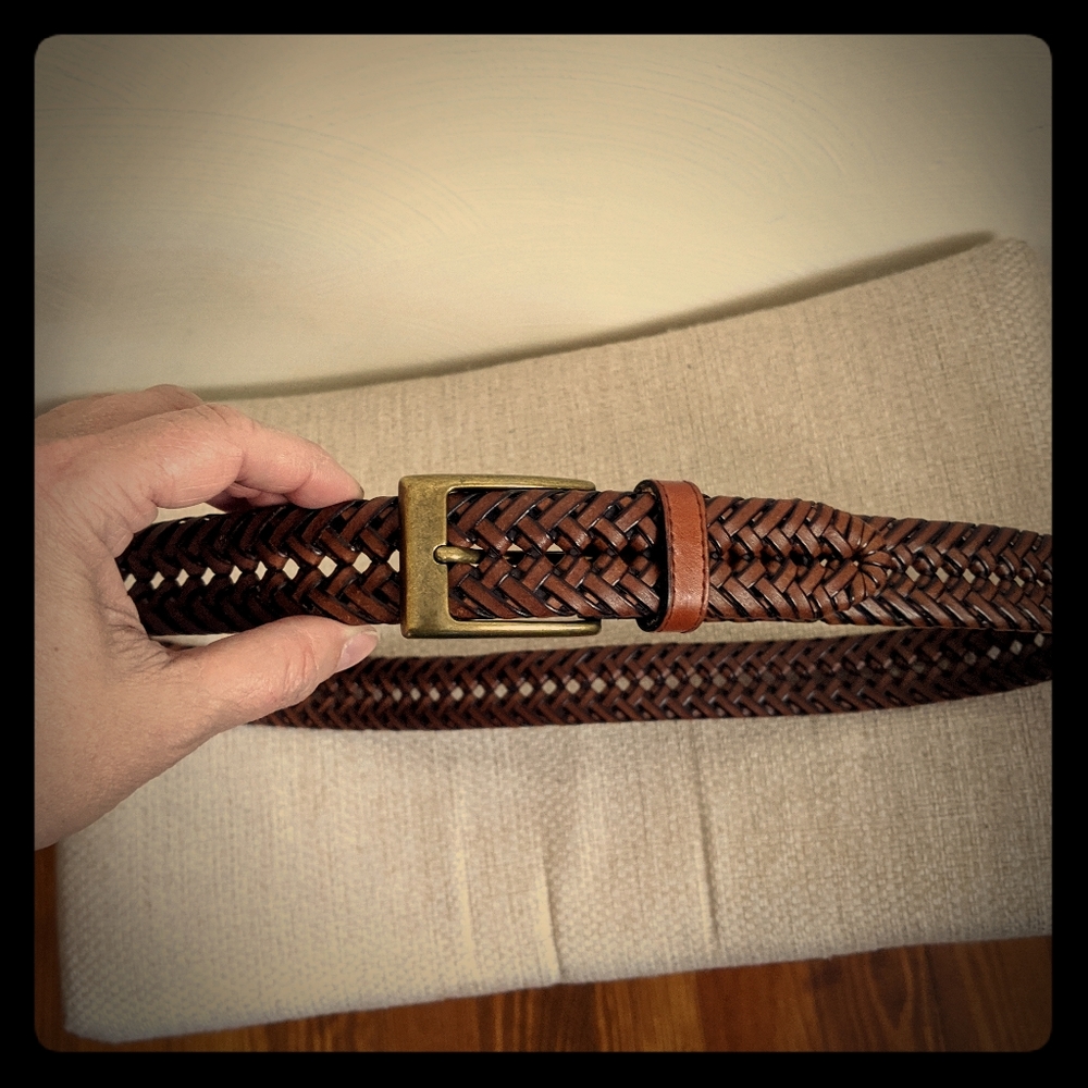 Men's Dockers Brown Laced Belt 38